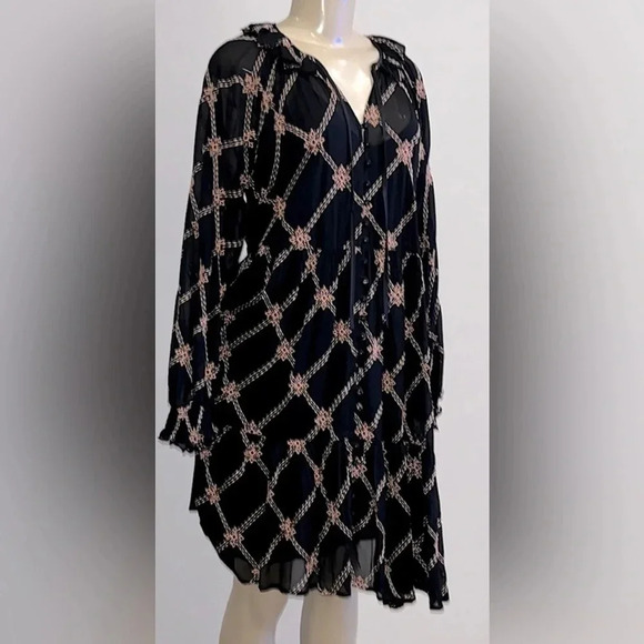 🆕 Johnny Was Jackie Mini Dress Black Small - Picture 12 of 15